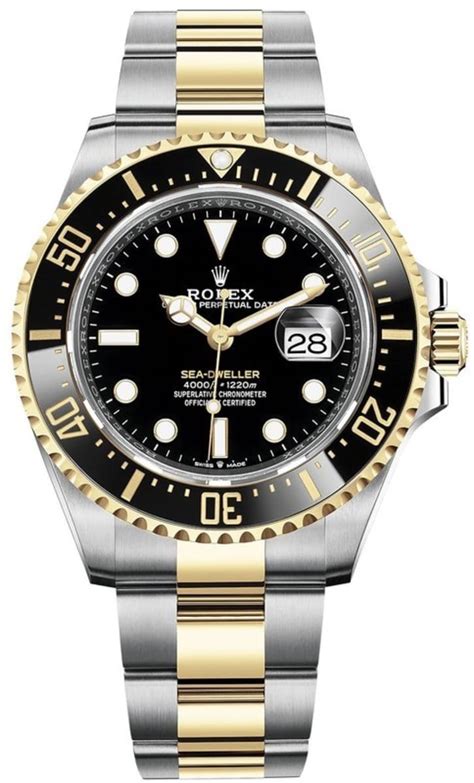 rolex sea-dweller gold & oystersteel men's watch m126603-0001|rolex sea dweller price new.